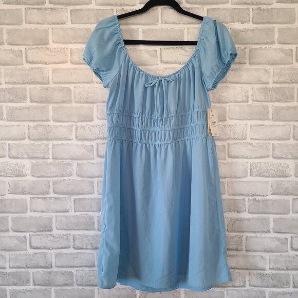 Bebop Light Blue Sundress Size XL Junior NEW Boho Coquette Fairycore - Picture 1 of 8